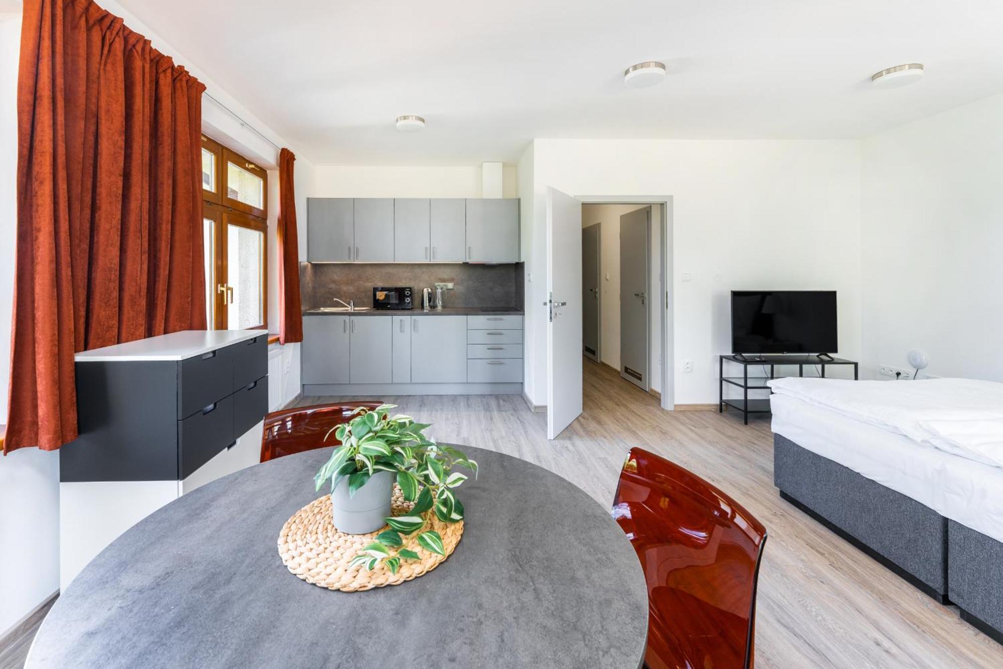 Apartman V Podebradech ปอดเยบราดิ ภายนอก รูปภาพ